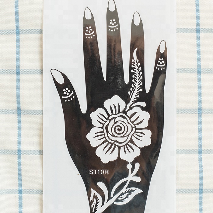 Модный цветочный дизайн, оптовая продажа, индивидуальный узор, трафарет для татуировок, кружевная наклейка для татуировок