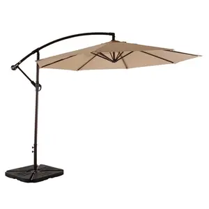 Criativo fantástico jardim parasol do guarda-chuva ao ar livre restaurante de praia Toldo usado pátio guarda com luz led