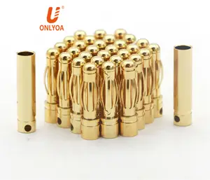 0.8mm 1mm 1.5mm 2.0mm 2.5mm 3.0mm 3.5mm 4.0mm 4.5mm 5.0mm 5.5mm 6.0mm 6.5mm 8mm gold plated banana bullet plug connector for RC