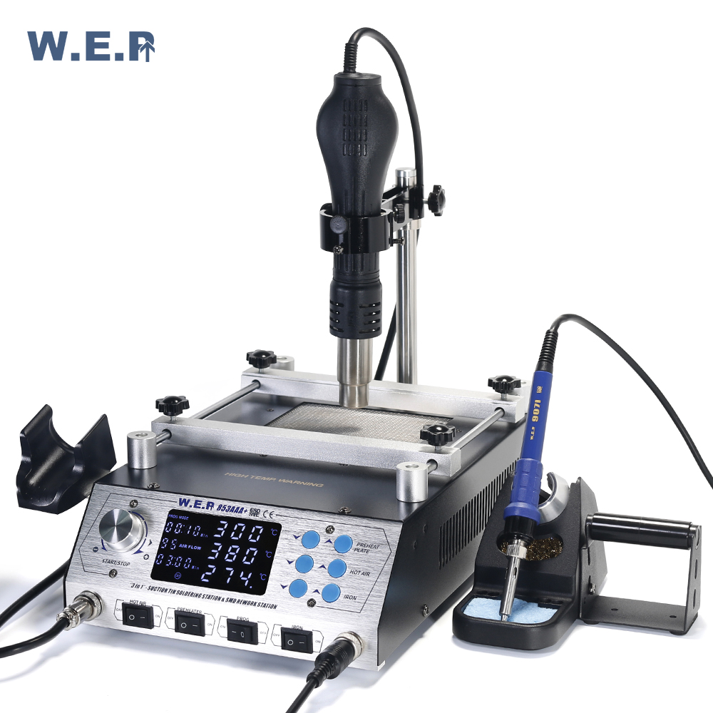 WEP853AAA + программно-управляемая BGA Автоматическая установка для предварительного нагрева горячего воздуха паяльная станция