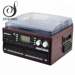 Tất Cả Trong Một Không Dây BT Đôi Cd Âm Nhạc Vinyls Máy Nghe Nhạc, Cổ Gramophones Để Bán - Product Image 5