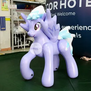 2023 New Promotion Party PVC Sprout Cute Inflatable Pony Toy With Wings