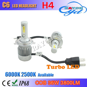 2016 Raych Tout-en-un Design Compact <span class=keywords><strong>36</strong></span> w 3800lm Lumineux COB-Puce C6 H4 LED Phares pour <span class=keywords><strong>les</strong></span> Voitures - Product Image 1