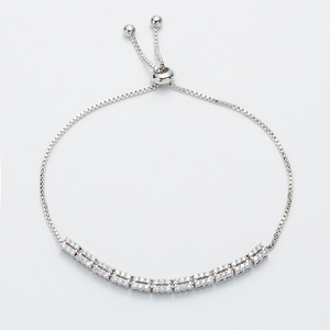 Echsio AAA Zirconia cúbica Bling claro pulsera de señora de la Oficina de las mujeres tamaño ajustable de moda buen fecha regalo SL092 - Product Image 1