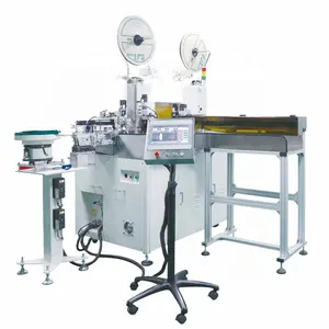 Full automatic double head wire cutting stripping terminal crimping machine single head terminal housing insertion machine