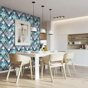 Sewa Rumah Dekorasi Menempel Pada Backsplash RV Kitchen Smart Arabesque Kupas dan Tongkat Plastik Perekat Ubin