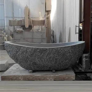 Split Fnish Exterior Stone Bathtub Customized Stone Bath Tub for Villa