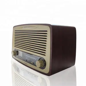 2018 yüksek kaliteli taşınabilir ahşap vintage am fm radyo USB SD ile MP3 oyuncu