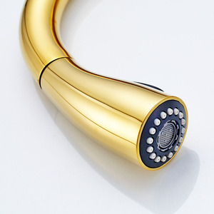 Современный золотой кухонный смеситель с одной ручкой - Product Image 6