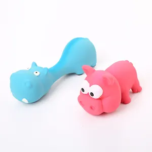 Plastic latex pig pet toy rubber squeakers rubber squeeze toys