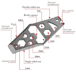 Chất Lượng Cao <span class=keywords><strong>Edc</strong></span> Cắm Trại Khẩn Cấp Pocket Thẻ Tín Dụng Đa Công Cụ Với Mở Chai Tuốc Nơ Vít Biểu Ngữ Pry Thanh - Product Image 1