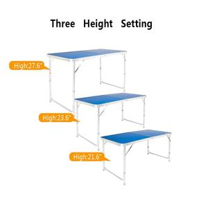 <span class=keywords><strong>Table</strong></span> pliante rectangulaire en aluminium bleue pour le <span class=keywords><strong>camping</strong></span> en plein air moderne, 120 cm, pour 4 personnes - Product Image 3
