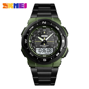 Relojes Deportivos de Cuarzo <span class=keywords><strong>SKMEI</strong></span> a la Moda de Acero Inoxidable para Hombre, <span class=keywords><strong>Reloj</strong></span> de Pulsera de Negocios Impermeable de Marca de Lujo para Hombre - Product Image 4
