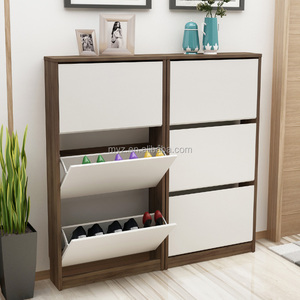 Venta caliente del gabinete del zapato <span class=keywords><strong>de</strong></span> madera moderna del gabinete del zapato para la sala - Product Image 4
