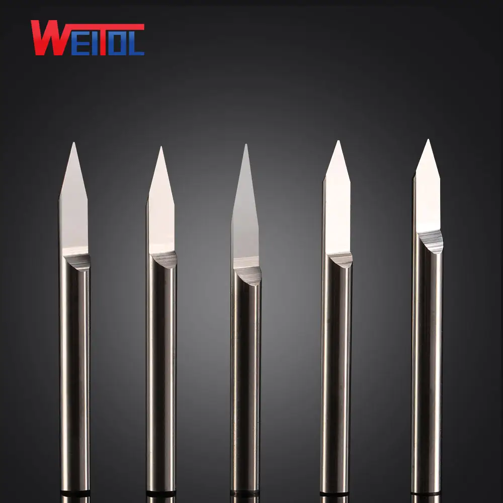 WeiTol carving tools for steel Flat bottom engraving bits for engraving metal