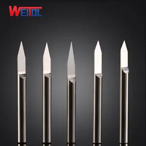 WeiTol herramientas de tallado de acero de fondo plano grabado bits para grabado de metal