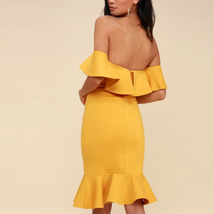 Nuevo diseño dama con volantes vestido <span class=keywords><strong>de</strong></span> <span class=keywords><strong>noche</strong></span> vestido <span class=keywords><strong>de</strong></span> mujer ajustado vestido <span class=keywords><strong>de</strong></span> fiesta - Product Image 4