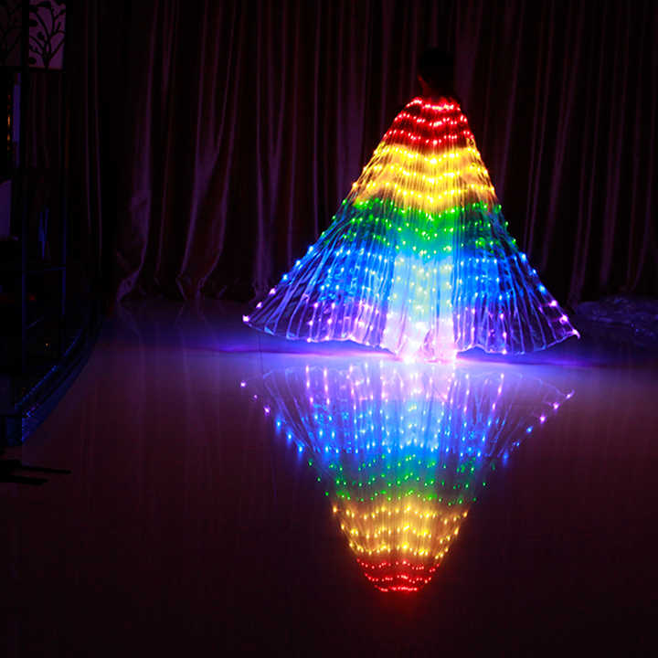 Hot Sale 300 Lights Dance Multicolor Props Cloak Belly LED Wings