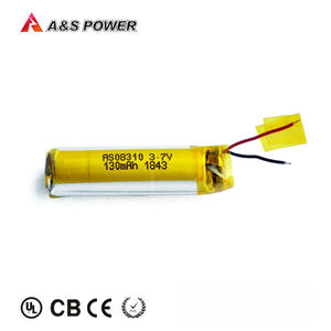 IEC62133 Wiederaufladbare Zylindrischen 08310 3,7 V 130 mAh lipo Batterie Packs für Headset digitale ausrüstung - Product Image 2