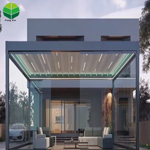 Pergola impermeabile da giardino <span class=keywords><strong>in</strong></span> alluminio Bioclimatique da parete all'aperto per piscina - Product Image 6