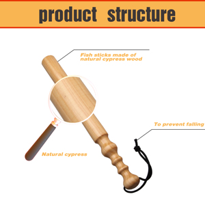 Bâton de pêche en bois respectueux de l'environnement, batte à poisson - Product Image 2