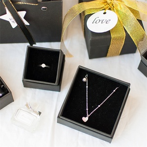 Giá Rẻ Dập Nóng Sinh Thái Thân Thiện Biểu Tượng Tùy Chỉnh In Giấy 2 Miếng Cứng Nhắc Sang Trọng Cứng Nhắc Hộp Quà Tặng Bao Bì Nhẫn Hộp Đồ Trang Sức - Product Image 2