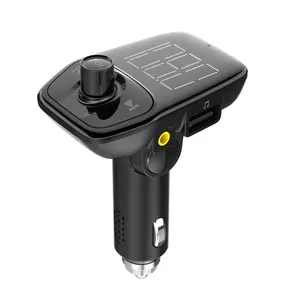 AGETUNR T17 USB 适配器适用于汽车无线收音机 Mp3 播放器蓝牙与免提通话蓝牙 FM 发射器汽车