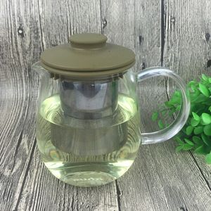 Nuevo diseño de cristal pyrex Glass tetera con infusor, tapa, MANGO y <span class=keywords><strong>calentador</strong></span>/velas Zhejiang Fuente de la fábrica - Product Image 5