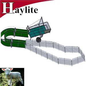 Galvanized goat sheep mobile farm with panel,gate, and trailer