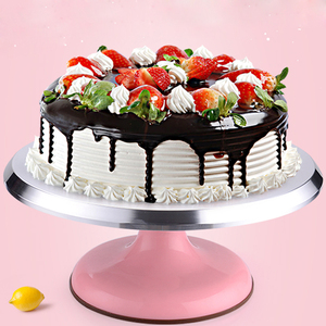 Wholesale High Quality Silver Color Aluminium Alloy <strong>Cake</strong> Decorating Rotating <strong>Stand</strong> - Product Image 3