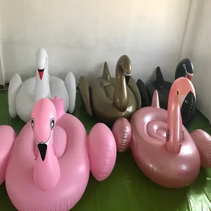 Flutuador inflável para piscina de cisne, animal de pvc, brinquedo para piscina