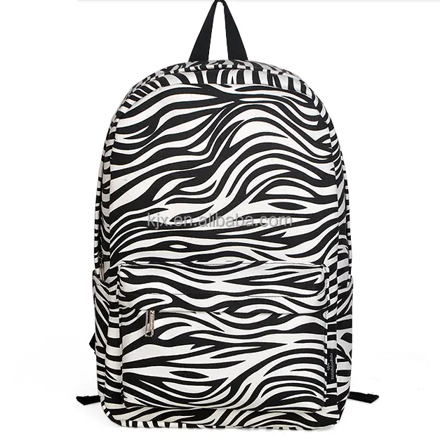 Kind workmanship zebra pattern backpack waterproof function