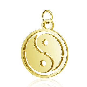 Colgante de acero inoxidable <span class=keywords><strong>YingYan</strong></span> TaiJi, accesorio de joyería DIY para hacer pulseras y collares, colgantes y dijes finos - Product Image 5