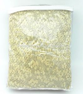 Couverture à carreaux tissée à la machine à pompon de mode acrylique, avec frange, stock en couleur blanc et camel - Product Image 4