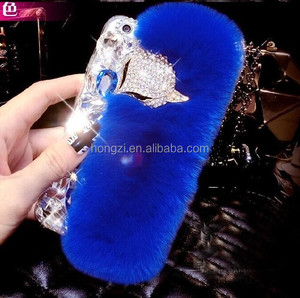 Đa Màu Sắc 100% Bất Rabbit Fur Điện Thoại Trường Hợp Hot Bán Luury Bìa Cho <span class=keywords><strong>iPhone</strong></span> 5C 5 5 S <span class=keywords><strong>4</strong></span> <span class=keywords><strong>4</strong></span> S 6 6 S 7 7 7 Cộng Với 8 Trường Hợp Lông Thú - Product Image 3