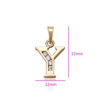 32399 Bijoux Xuping, pendentif à lettres tendance avec couleur or 18 carats