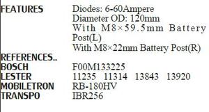 NOUVEAU Régulateur De Tension D'alternateur 12432510 BHP12035HD F00M133225 11235 11314 13843 <span class=keywords><strong>13920</strong></span> RB-180HV IBR256 - Product Image 4