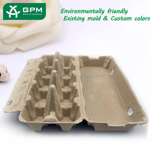 Alta Calidad Cajas De Embalaje De Huevos <span class=keywords><strong>10</strong></span> hoyos pulpa de papel bandeja del huevo - Product Image 2