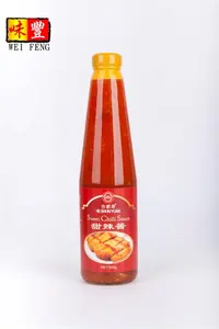 Brc haccp certificação de halal oem china pasta de alho 320g garrafa de vidro doce chilli mergulho molho a granel
