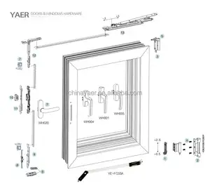 Aluminium Naar Binnen Open Tilt En Turn Venster Hardware Made In China