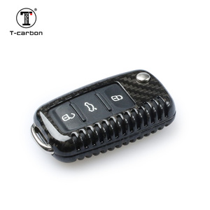 T-carbonio in fibra di carbonio portachiavi custodia per chiave misura per <span class=keywords><strong>Volkswagen</strong></span> cover chiave auto accessori interni - Product Image 3