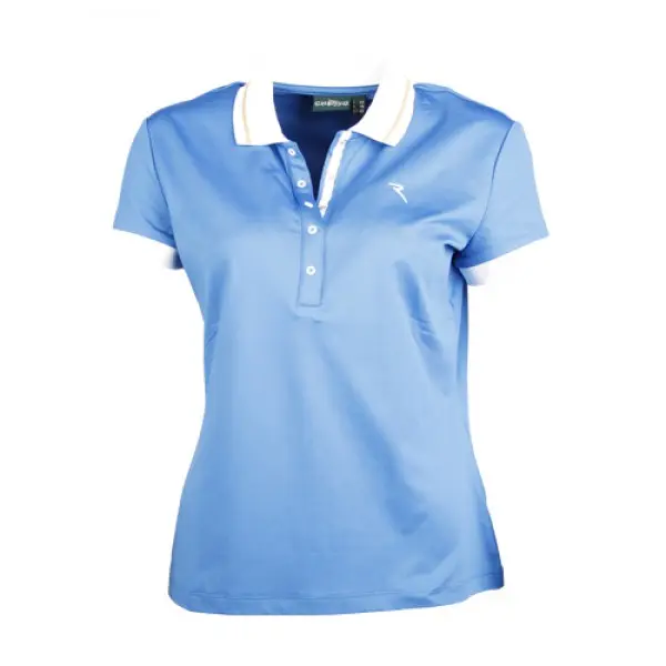 2014 eenvoudig ontwerp lichtblauwe vrouwen polo shirt slim ingerichte polo voor dame dames sexy polo shirt