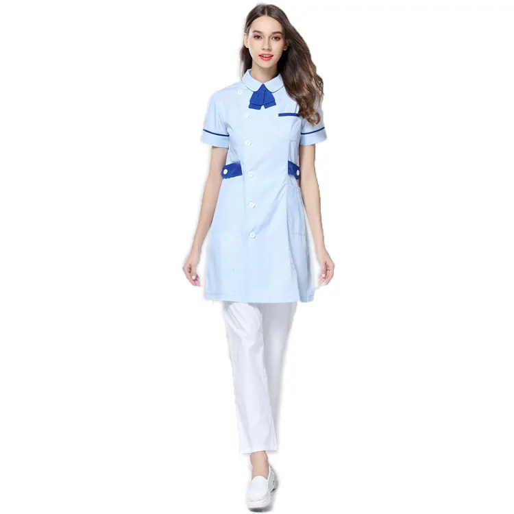 Wit Overall Verpleegster Uniform Jurk Ontwerpen Gepersonaliseerde Wetenschapper Doctor Coat