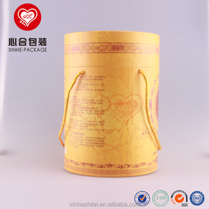 20 cm diameter large cardboard cylinder paper storage box/cylindrical paper advertising gift packaging carton box with handle