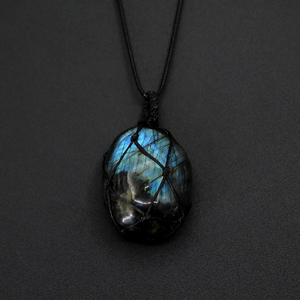 <span class=keywords><strong>Collana</strong></span> con <span class=keywords><strong>Pietra</strong></span> di Luna Naturale, Pendente in <span class=keywords><strong>Pietra</strong></span>, <span class=keywords><strong>Collana</strong></span> Intrecciata, <span class=keywords><strong>Collana</strong></span> Macramè Yoga per Uomini e Donne, per Mantenere la Salute - Product Image 2