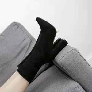 C11127a inverno popolari delle signore <span class=keywords><strong>stivali</strong></span> tacco alto delle donne di blocco <span class=keywords><strong>nero</strong></span> tacchi - Product Image 1