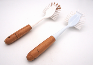 Brosse en bambou écologique Brosse de nettoyage pour casseroles avec manche en bambou - Product Image 6