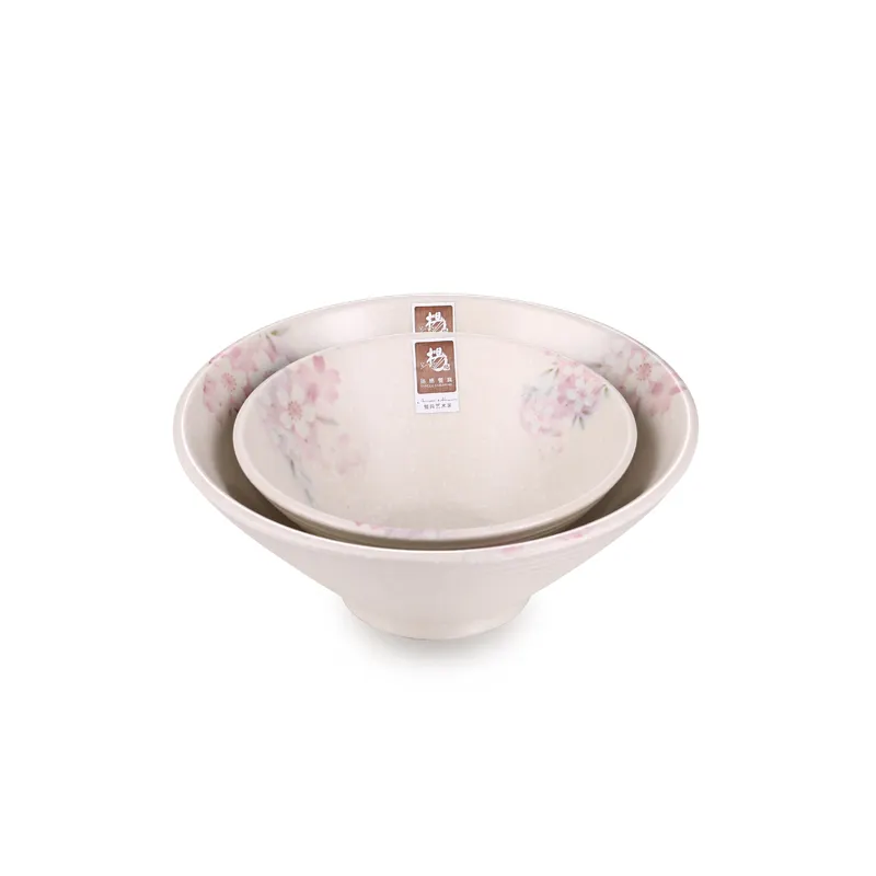 Different Sizes Sakura Pattern Personalized Noodles Bowl Melamine Large Round Soup Bowls