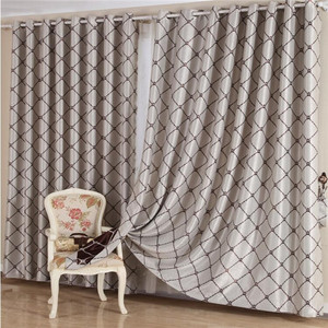 Bán buôn sang trọng 100% polyester kim cương khuôn mẫu rèm cửa đã sẵn sàng thực hiện rèm cửa và màn - Product Image 2