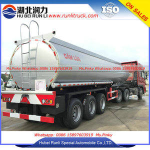 Remorque de transport en réservoir d'éthanol, semi-remorque de réservoir en acier inoxydable, 37500l - Product Image 4